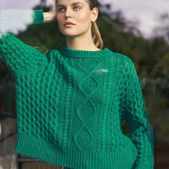Malo Sweaters - Malo Cashmere Cable Knit Wool & Cashmere-Blend Sweater